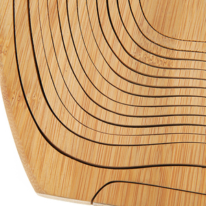 <strong>Foldable</strong> Fruit Bowl <strong>Basket</strong> and Bamboo Cutting Board Multifunctional Bamboo Fruit Storage <strong>Basket</strong> - Product Image 2