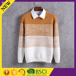 Broderie à manches longues nouveau design col roulé modèle mode hommes pull - Product Image 6