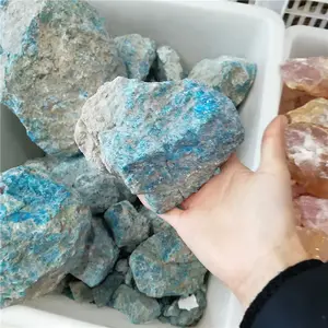 Natural Gemstone Raw Apatite Wholesale Rough Blue Apatite