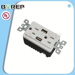 BAS15-2USB Bon refroidissement américain GFCI prise murale avec <span class=keywords><strong>usb</strong></span> <span class=keywords><strong>port</strong></span> - Product Image 1