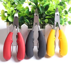 Factory price personal nail care tool professional silicon rubber handle cuticle nipper