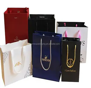 luxury fancy gift jewellery paper bag for shopping