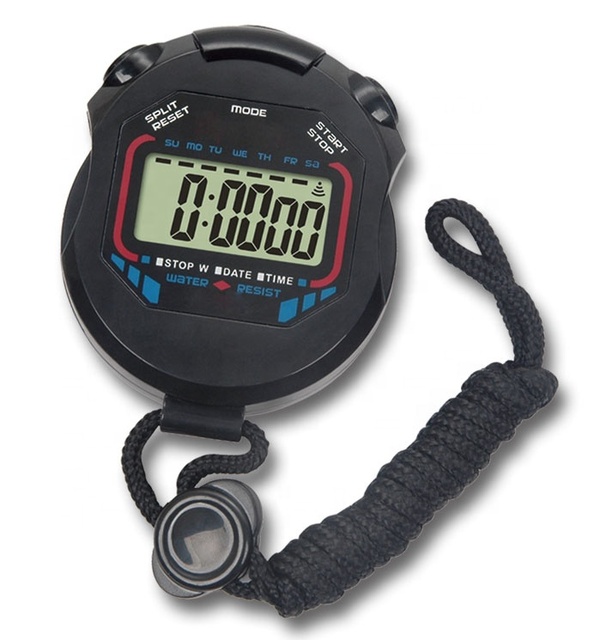 EMAF Custom Simple School Racing Competition Classical Digital Handheld Lcd Chronograph Sport Competition Watertight Stopwatch