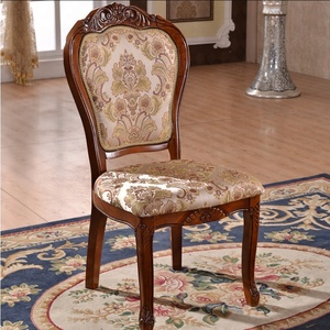 Ghế ăn bọc da bán buôn, kiểu dáng cổ điển, chạm khắc thủ công - Product Image 1