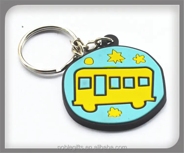 Hot sales good quality custom logo silicone rubber keychain