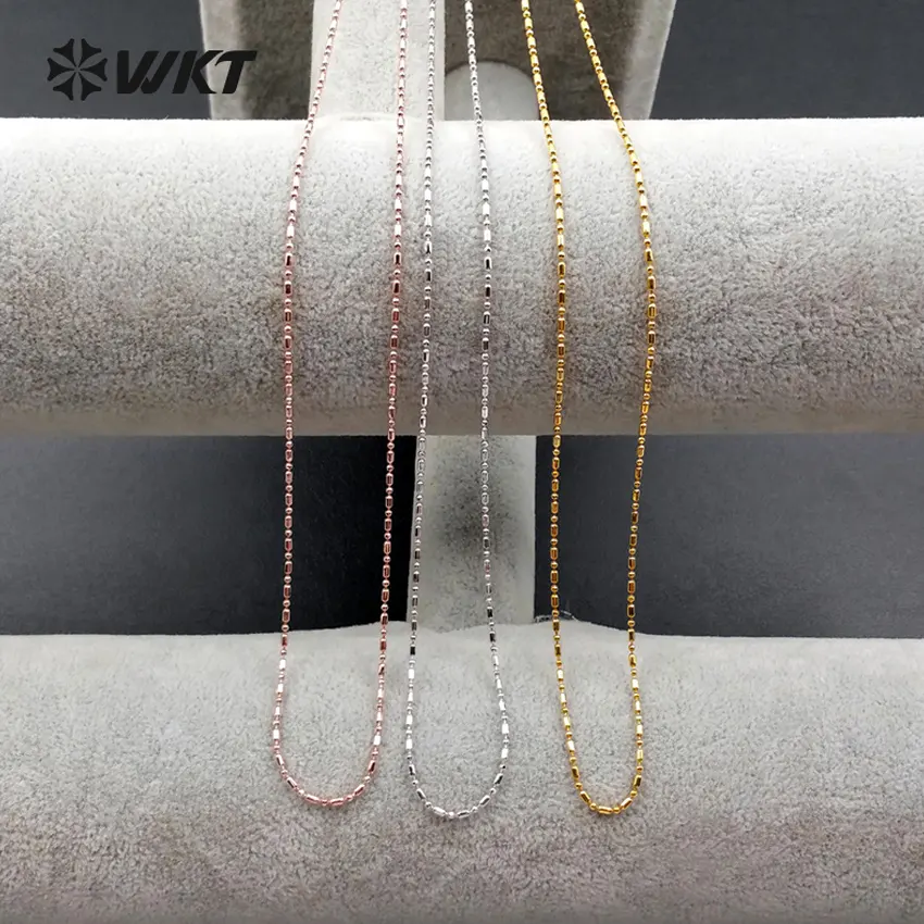 WT-N1042 WKT New Necklace Fashion Trendy Jewelry Best Electroplated Resist Tarnishable Brass Necklace Chain