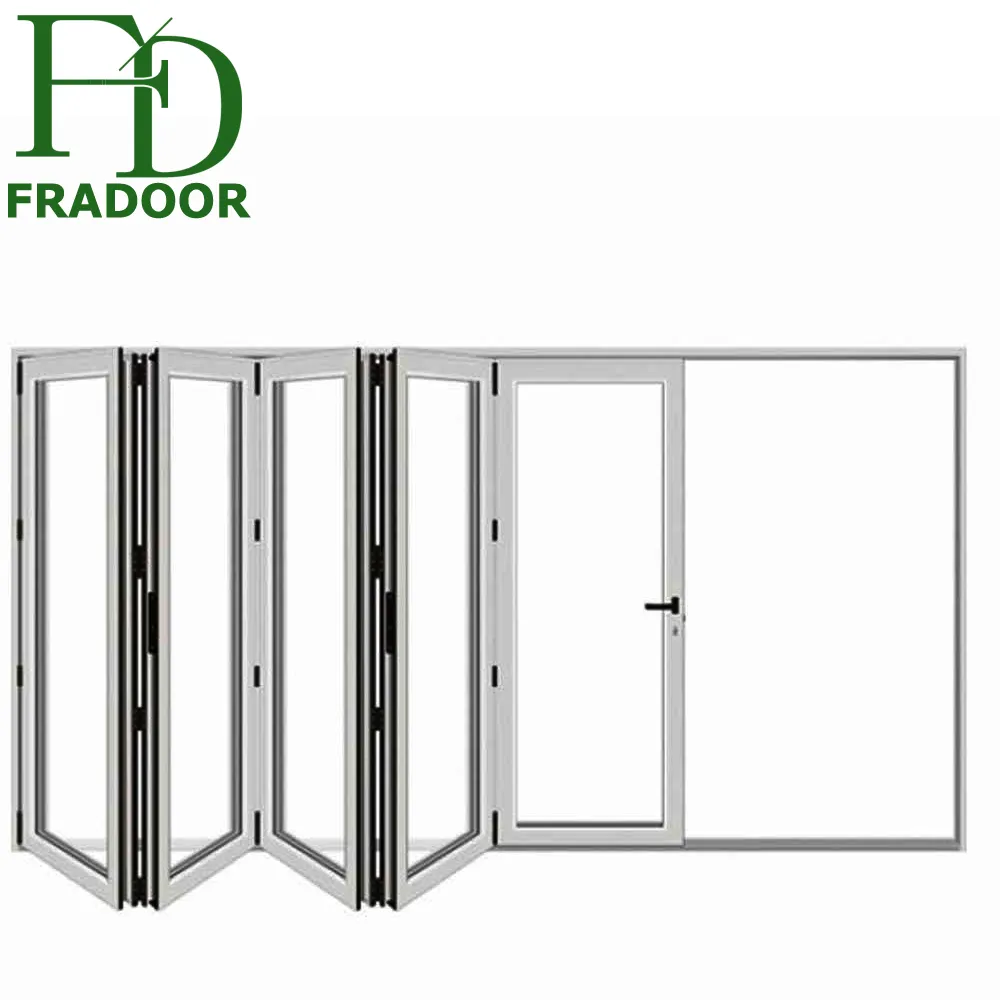Powder Coated Grey Aluminium Bifold Balcony French Doors Manufacture Of Doors in Turkey House