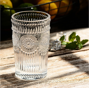 Vasos antiguos <span class=keywords><strong>de</strong></span> clase, vasos <span class=keywords><strong>de</strong></span> cristal repujados <span class=keywords><strong>de</strong></span> lujo, vasos con patrón <span class=keywords><strong>de</strong></span> girasol, vasos <span class=keywords><strong>de</strong></span> leche, <span class=keywords><strong>vino</strong></span>, cristalería, regalo, 2 tamaños - Product Image 2