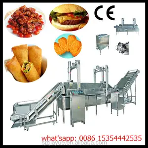 Tempura/Meatball/Burger/MC Chicken Nuggets Processing Line Frying Machine