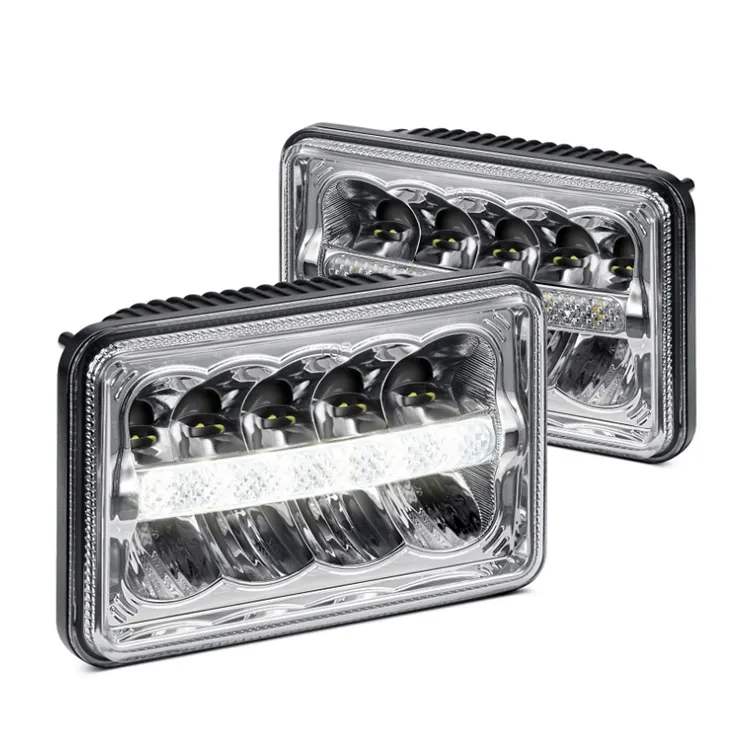 4x6 inch Led Sealed Beam Koplamp Hoog/Dimlicht Met Parking Light Vervangen HID Xenon voor Peterbilt kenworth Freightliner