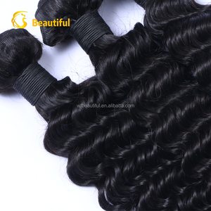 100% capelli vergini non trattati, allentato profondo bundles indiano naturale grezzo tessuto dei capelli all'ingrosso - Product Image 2