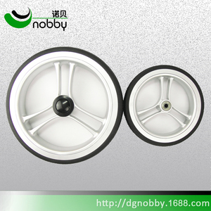 Pneu en PU et <span class=keywords><strong>roue</strong></span> de moyeu en plastique pp avec essieu à dégagement rapide pour <span class=keywords><strong>roue</strong></span> de poussette de bébé - Product Image 4