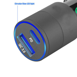 Sạc Nhanh 3.0 Đèn LED Type-C Sạc Nhanh Cổng Đơn USB C Bộ Sạc Điện Thoại Xe Hơi Veicular Cargador - Product Image 3