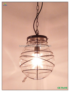 <span class=keywords><strong>Marruecos</strong></span> estilo bola redonda globo de cristal transparente lámpara colgante - Product Image 2