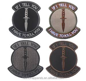 Tùy Chỉnh Thêu Dệt Phù Hiệu Màu Đen Vòng Trống Các Bản Vá Lỗi Cho Thêu - Product Image 5