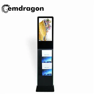 Photo booth kiosk 21,5 zoll boden stehen mit Android/Windows/einzel werbung zeichen download AD Spieler wand montieren tablet