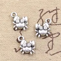 New custom charms tono argento del metallo animale piccolo granchio granchio pendente di fascino