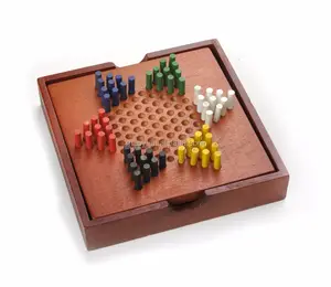 Juego de rompecabezas de madera, damas chinas, lindo, nine men's morris, Damas - Product Image 1