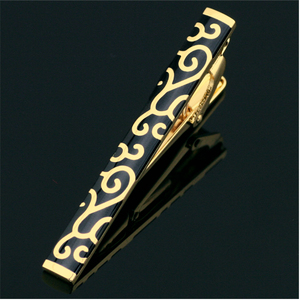 LELE TZ 0102 Or Clip sur les Liens Fabricants Noir Cravate Clip Ensemble En Métal Personnalisé boutons de Manchette pour Hommes - Product Image 2