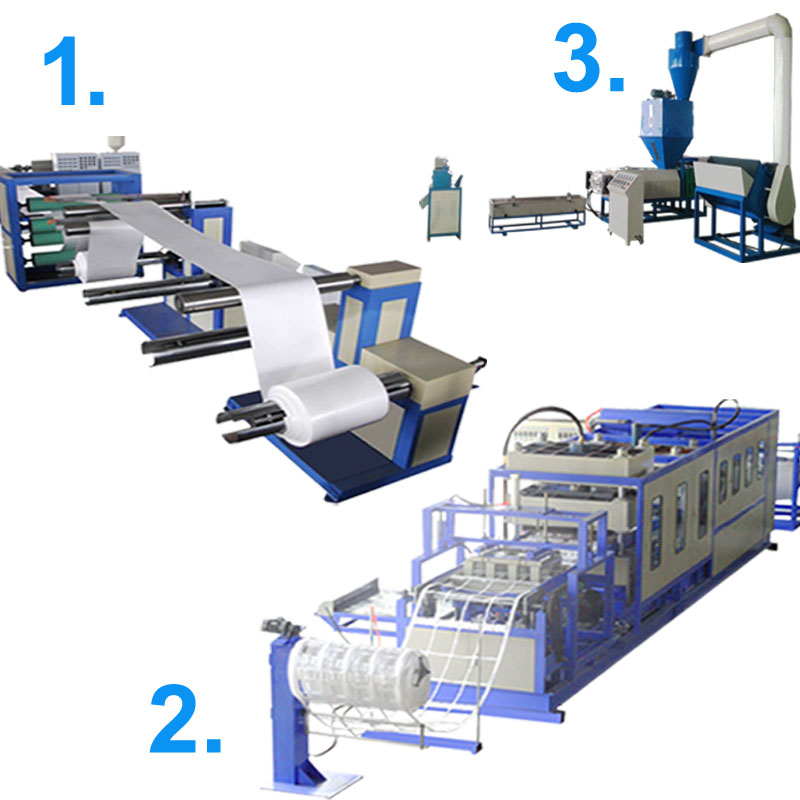 Автоматическая одноразовая термопластина/машина для производства пищевых контейнеров из пенополистирола