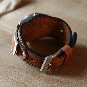 Correa de reloj de cuero Vintage marrón auténtico assoumates - Product Image 6