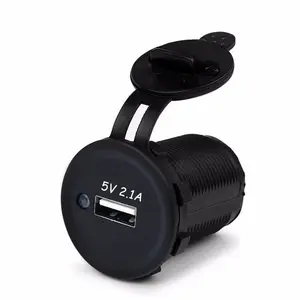 Adattatore singolo USB presa caricabatteria 12-24V presa di alimentazione Jack Auto moto Marine