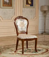 Fábrica fabricante confortável sala de jantar de luxo restaurante hotel antique alta de volta as cadeiras de madeira de carvalho Francês
