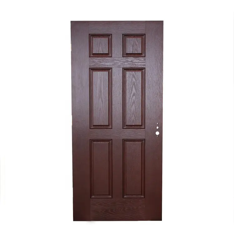 Minglei 6 panel exterior fiberglass door slabs and door skin