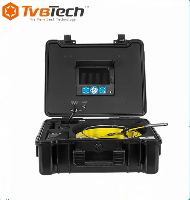 TVBTECH 14mm מצלמה ראש עם מטר דלפק 20 ~ 40m כבל של ניקוז בדיקת אנדוסקופיה