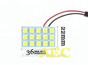 Siêu sáng dome bảng điều chỉnh ánh sáng <span class=keywords><strong>15</strong></span> <span class=keywords><strong>SMD</strong></span> 5050 <span class=keywords><strong>LED</strong></span> 15smd xe nội thất đèn Đèn bóng đèn <span class=keywords><strong>T10</strong></span> Festoon BA9s Adapters trắng DC 12V - Product Image 2