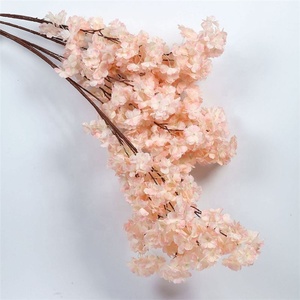Rami Decorativi di Ciliegio in Fiore D1178, Alberi Artificiali di Fiori di Ciliegio in Seta Rosa e Bianca per Decorazione - Product Image 1