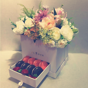 Hộp Quà Tặng Trang Sức Hình Vuông Lớn, Hộp Hoa Sô Cô La Hoa Hồng Bảo Quản Sang Trọng Có Ngăn Kéo - Product Image 2