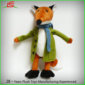 Feutre vert Vêtements Bleu Écharpe En Tricot <span class=keywords><strong>Le</strong></span> <span class=keywords><strong>Petit</strong></span> <span class=keywords><strong>Prince</strong></span> Monsieur Renard En Peluche En Peluche Câlin Bébé Jouet - Product Image 2