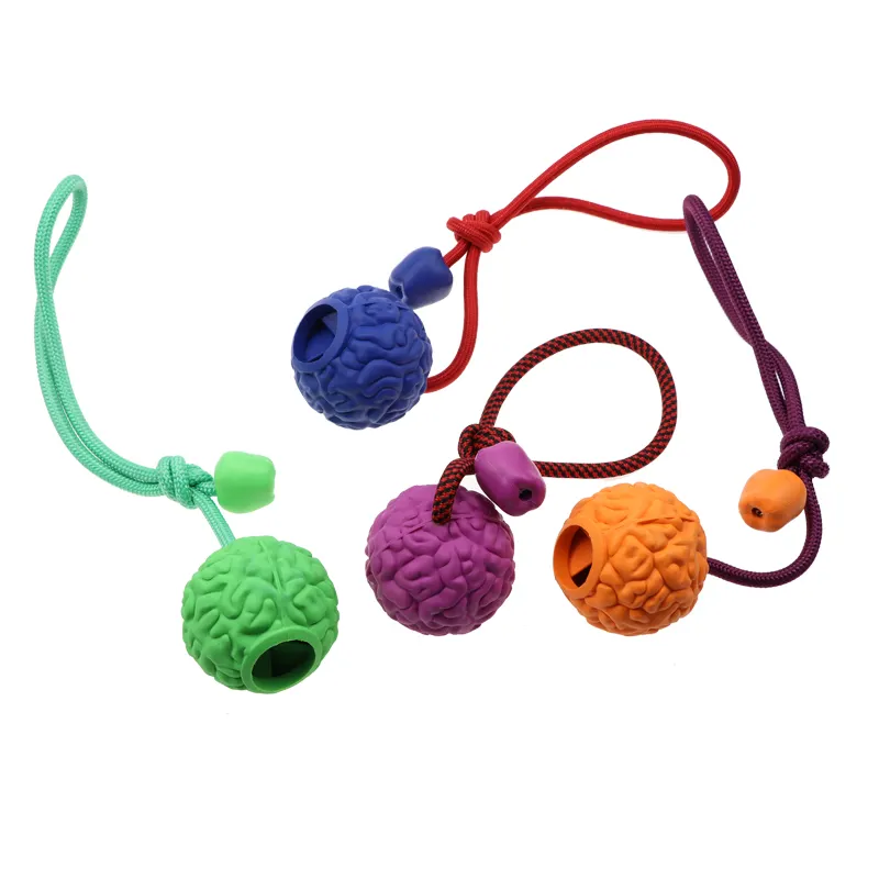 Hochwertige Umweltschutz Gummi Lebensmittel Leckage Spielzeug ball, mit Leine interaktive Haustier Spielzeug billig.