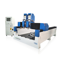 Máquina de grabado de granito de doble cabezal, enrutador cnc de piedra 1325 1530