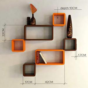 Mensola a muro Set di Sei Cube Rettangolo Designer Cremagliera Della Parete Scaffali