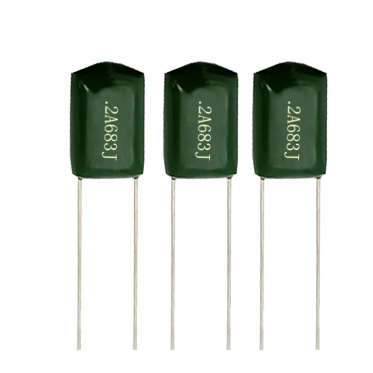 Green 683j 250v cl11 polyester film capacitor 683k 100v P=5mm