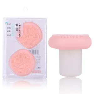 Private label waterproof portable wash face massage soft mini silicone facial cleansing brush silicon mask brush