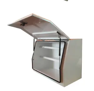 Caja de acero para camiones, cajón de herramientas con puerta completa, ute