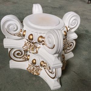 Piliers romains en mousse de polyuréthane de haute qualité, légers, blancs avec des accents dorés, pour la <span class=keywords><strong>décoration</strong></span> intérieure de la <span class=keywords><strong>maison</strong></span> - Product Image 1