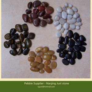 Pierre de galet colorée de Nanjing, pierre de pavé noire polie, roche de rivière noire pour l'aménagement paysager de jardin extérieur, pavage de route - Product Image 4