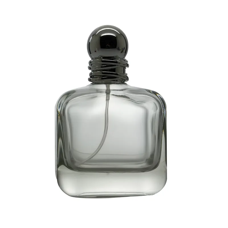 100 ml classy vierkante clear vrouwen parfum glazen fles met heldere cap