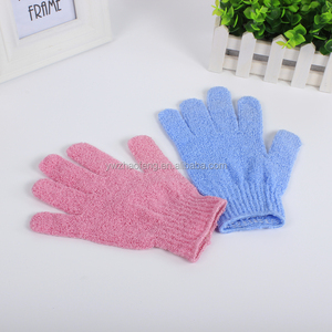 Yiwu Vijf Vinger Badhandschoen Exfoliërende Scrub Handschoenen Body Scrub Saunawant Wegwerp Badhandschoenen - Product Image 4
