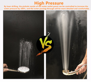 Bathroom Gold Adjustable Rainfall Stop <strong>Switch</strong> 3 Settings Hand <strong>Shower</strong> Head - Product Image 6