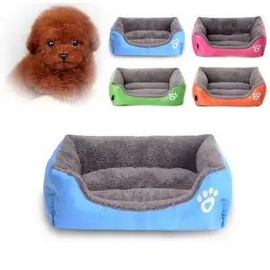 Cama suave y lavable Rectangular para mascotas, cesta cálida con forro polar para la mayoría de las mascotas - Product Image 1