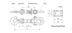 GSP902 30 Tấn Crane Scale Hook Load Cell - Product Image 5