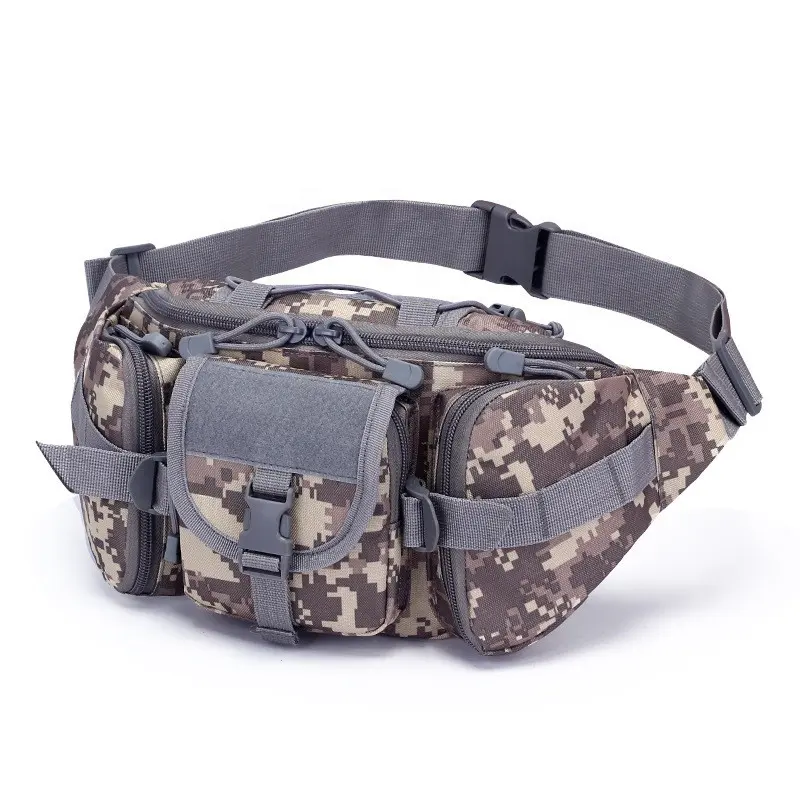 High Quality Camouflage Waist Pack Bag Nylon Fanny Packs Hip Belt Bag Pouch for Hiking Climbing Outdoor Bumbag
