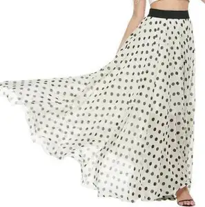 नवीनतम फैशन डिजाइन देवियों स्कर्ट बोहेमिया समुद्र तट लंबे शिफॉन महिला मैक्सी स्कर्ट