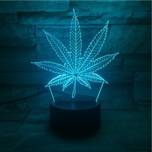 7 Màu Thay Đổi Sáng Tạo Maple Leaf <span class=keywords><strong>Shape</strong></span> 3d <span class=keywords><strong>Led</strong></span> Night Light Cảm Ứng Chuyển Đổi 3d Illusion Đèn Cho Trang Trí Nội Thất - Product Image 5
