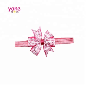 Commercio all'ingrosso hairband circa del bambino hairband della ragazza con rosa un glitter bow hairband - Product Image 4